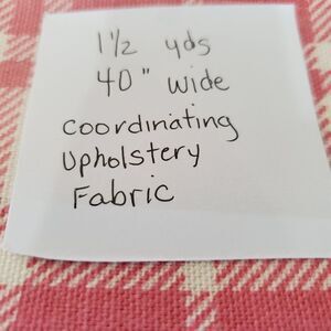 1 1/2 yards of salmon colored upholstery fabric